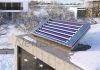 Compact Stratos 120 liter rotating system vacuum tube solar collector with high efficiency self-covering system