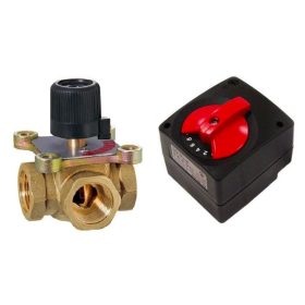   Motoros szelep 3 járatú szelep zónaszelep fűtés DN25 1" belső menetes csatlakozók 230V Motoros oda-vissza kapcsolás