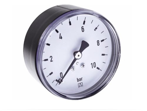 Pressure gauge manometer 1/4" rear attachment 0-10 bar