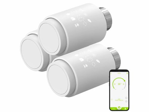 Intelligens ZigBee radiátortermosztát – 3 db-os készlet, alkalmazás- és hangvezérléssel