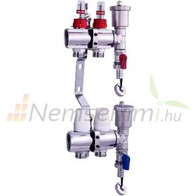   Fűtési osztó-gyűjtő 2 körös áramlásmérős fűtési elosztó eurokónusz csatlakozóval 