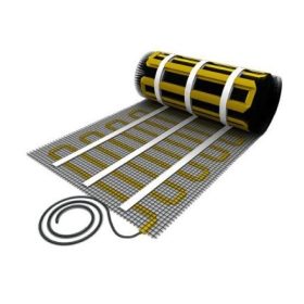   Elektromos padlófűtés lapos fűtőkábellel szerelt öntapadó üvegszálas hálós fűtésszőnyeg 100 watt/m² 1,0-10,0 m²