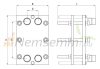 Assembled modular plate heat exchanger 9 plates PHC 2030 - DN32 connection NBR seal