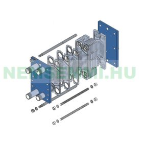   Szerelt moduláris lemezes hőcserélő 111 lemezes PHC 45120 - DN100 - PN16 csatlakozás NBR tömítés