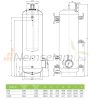 Buffer tank 500 liters - 140 liter internal tank inside - buffer storage without heat exchanger for storing heating hot water and making domestic hot water