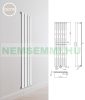 Design radiator 1600x452x58 mm 1000W single row white panel radiator, bathroom radiator with white thermostat 