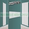 Design radiator 1800x376x78 mm 1900W white panel radiator, bathroom radiator with chrome thermostat