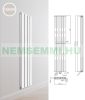 Design radiator 1800x376x78 mm 1900W white panel radiator, bathroom radiator with chrome thermostat