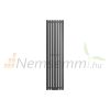 Modern design radiátor 370x1400 mm 689W antracit szín középső csatlakozású különleges hosszított és keskenyített formatervezésű stílusos megjelenés