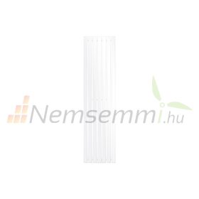   Modern design radiátor 370x1400 mm 689W fehér szín középső csatlakozású különleges hosszított és keskenyített formatervezésű stílusos megjelenés 