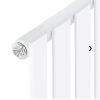 Modern design radiátor 370x1800 mm fehér színben, különleges hosszított és keskenyített formatervezésű, vízszintesen is felszerelhető, stílusos megjelenés 873W teljesítmény