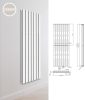 Design radiator 456x604x58 mm 300W single row white panel radiator, bathroom radiator 