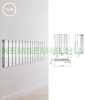 Design radiator 600x452x78 mm 750W double row white panel radiator, bathroom radiator with chrome thermostat 