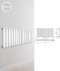 Design radiator 600x1212x58 mm single row 1000W white panel radiator, bathroom radiator 