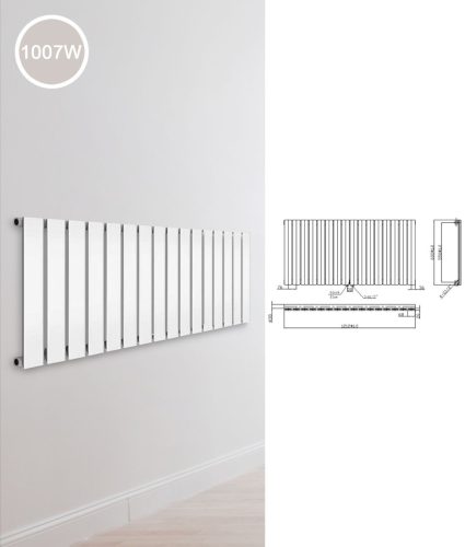 Design radiator 600x1212x58 mm single row 1000W white panel radiator, bathroom radiator 