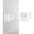 Design radiátor, panel radiátor, fürdőszoba radiátor fehér termosztáttal egysoros 600x832x58 mm