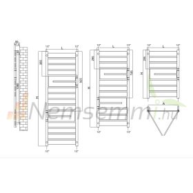   Króm design radiátor - Radox Apollo Flexi 750x500 mm krómozott törölközőszárító fűtőtest törölközőmelegítő