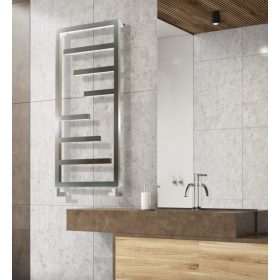   Króm design radiátor - Radox Boka 740x600 mm krómozott törölközőszárító fűtőtest törölközőmelegítő