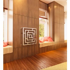   Rozsdamentes acél design radiátor - Radox Broc 690x690 mm inox törölközőszárító fűtőtest törölközőmelegítő