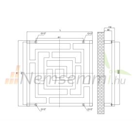   Rozsdamentes acél design radiátor - Radox Broc 690x690 mm inox törölközőszárító fűtőtest törölközőmelegítő