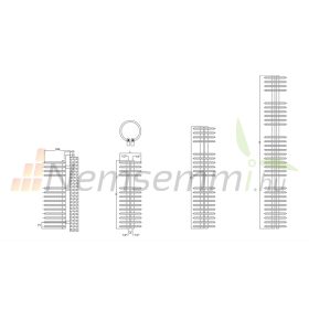   Színes design radiátor - Radox Circle 800x250 mm antracit törölközőszárító fűtőtest törölközőmelegítő