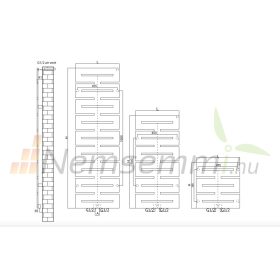   Színes design radiátor - Radox LYA 520x500 mm lila fűtőtest