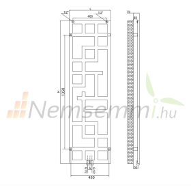   Rozsdamentes acél design radiátor - Radox Maze 1690x490 mm inox fűtőtest