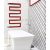 Színes design radiátor - Radox Serpentine 730x500 mm piros törölközőszárító fűtőtest törölközőmelegítő