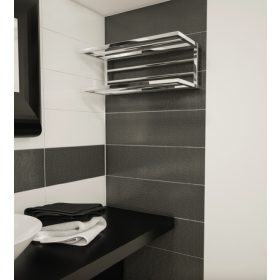   Króm design radiátor - Radox Smart U 315x800 mm krómozott törölközőszárító fűtőtest polc