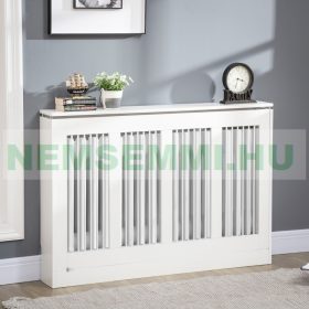   Radiátor elé takaró burkolat 120x18x84 cm fűtőtest burkolat fehér radiátorburkolat, rács, radiátor takaró