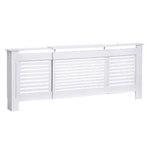 Radiator cover 145-209x20x82 cm radiator cover white radiator cover, grid, radiator cover