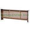 Radiator cover 145-209x20x82 cm radiator cover white radiator cover, grid, radiator cover