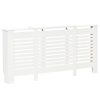 Cover in front of radiator extendable radiator cover, horizontally striped 140-202x19x82.5 cm