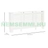 Cover in front of radiator extendable radiator cover, horizontally striped 140-202x19x82.5 cm