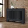Radiator cover 112x19x82 cm radiator cover anthracite striped radiator cover, radiator cover