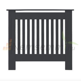   Radiátor takaró burkolat 78x19x82 cm fűtőtest burkolat antracit csíkos radiátorburkolat, fűtőtest burkolat