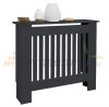 Radiator cover 78x19x82 cm radiator cover anthracite striped radiator cover, radiator cover