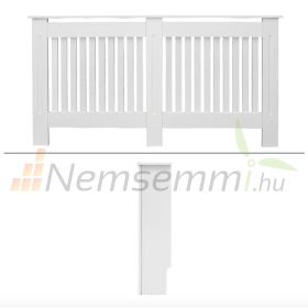   Radiátor takaró burkolat 152x19x82 cm fűtőtest burkolat fehér csíkos radiátorburkolat, fűtőtest burkolat