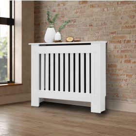   Radiátor takaró burkolat 78x19x82 cm fűtőtest burkolat fehér csíkos radiátorburkolat, fűtőtest burkolat