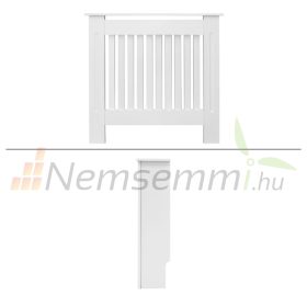   Radiátor takaró burkolat 78x19x82 cm fűtőtest burkolat fehér csíkos radiátorburkolat, fűtőtest burkolat