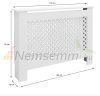 Radiator cover 112x19x82 cm radiator cover white honeycomb pattern radiator cover, grid, radiator cover