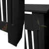 Front radiator cover 112x19x82 cm radiator cover black striped radiator cover, grid, radiator cover