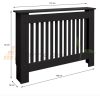 Front radiator cover 112x19x82 cm radiator cover black striped radiator cover, grid, radiator cover