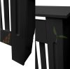 Radiator cover 152x19x82 cm radiator cover black striped radiator cover, radiator cover