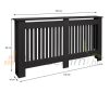 Radiator cover 152x19x82 cm radiator cover black striped radiator cover, radiator cover