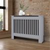 Radiator cover 112x19x82 cm radiator cover gray striped radiator cover, grid, radiator cover