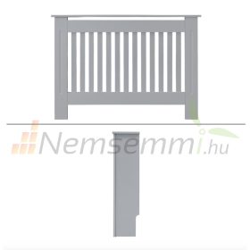   Radiátor takaró burkolat 112x19x82 cm fűtőtest burkolat szürke csíkos radiátorburkolat, rács, radiátor takaró