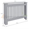 Radiator cover 112x19x82 cm radiator cover gray striped radiator cover, grid, radiator cover