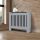 Radiator cover 78x19x82 cm radiator cover gray striped radiator cover, grid, radiator cover