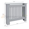 Radiator cover 78x19x82 cm radiator cover gray striped radiator cover, grid, radiator cover